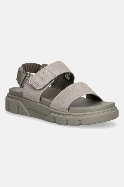 Timberland sandały damskie zamszowe Greyfield Sandal Backstrap szare TB0A61MGEO31