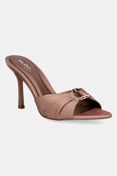 Aldo klapki JOURNEE damskie kolor brązowy na szpilce 14241535