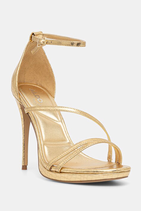 Δερμάτινα σανδάλια Aldo ODELLA χρώμα: χρυσαφί, 14241591