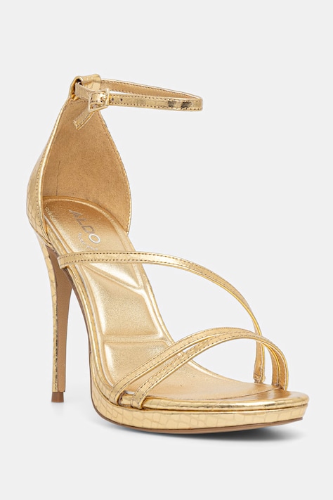 Δερμάτινα σανδάλια Aldo ODELLA χρώμα: χρυσαφί, 14241591