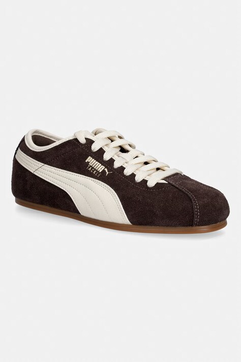 Puma sneakersy zamszowe Tackle damskie kolor brązowy 404456