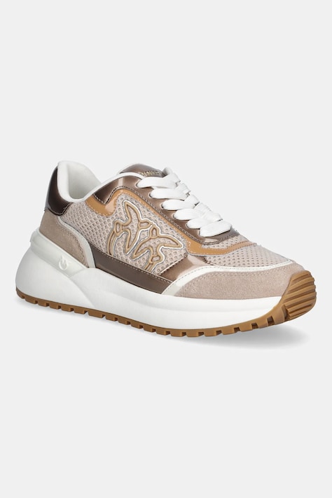 Pinko sneakersy Gem 11 damskie kolor beżowy SS0143P143PP0