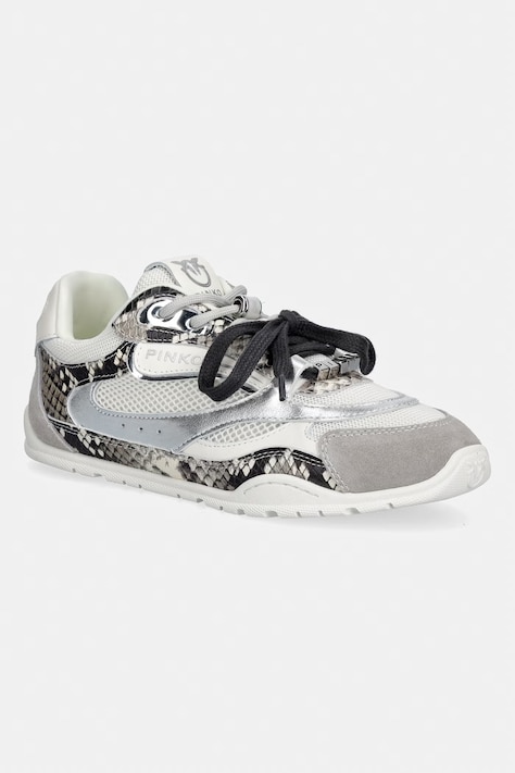 Pinko sneakersy skórzane Yulia 01 damskie kolor srebrny SS0185P148I93