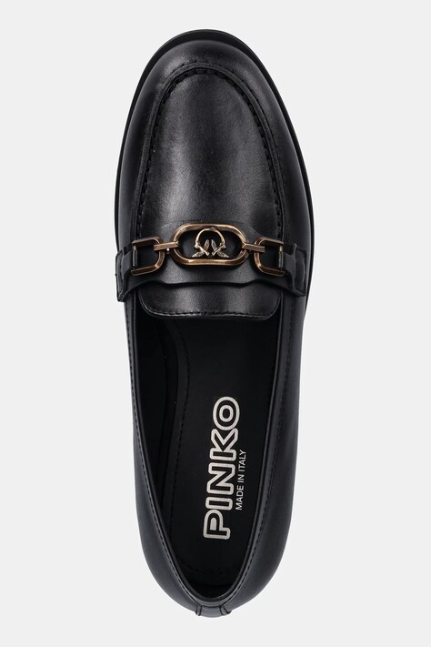 Шкіряні мокасини Pinko Naty 05 — SS26-OBD1KH, чорний — фото 4