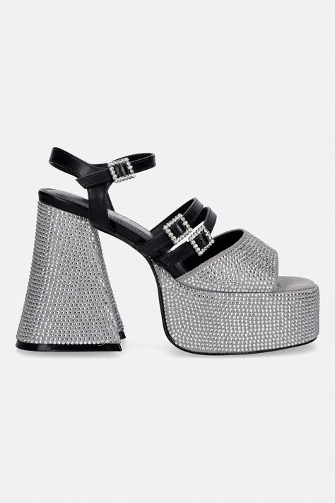 Koi Footwear босоніжки на каблуку Felicity Crystal Strappy Heels — SS26-OBD1O2, срібний — фото 2