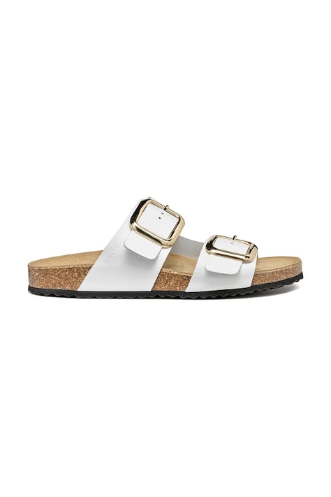 Geox ciabatte slide in pelle D BRIONIA R donna colore bianco D45Y3B00085C1000