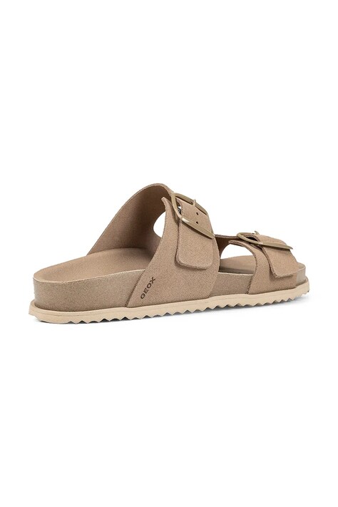 Geox klapki zamszowe D SANDYBETT damskie kolor brązowy D558RA00022C6738