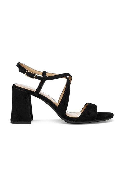 Geox sandały zamszowe D NEW ERAKLIA 80 T01 kolor czarny D652KA00021C9999