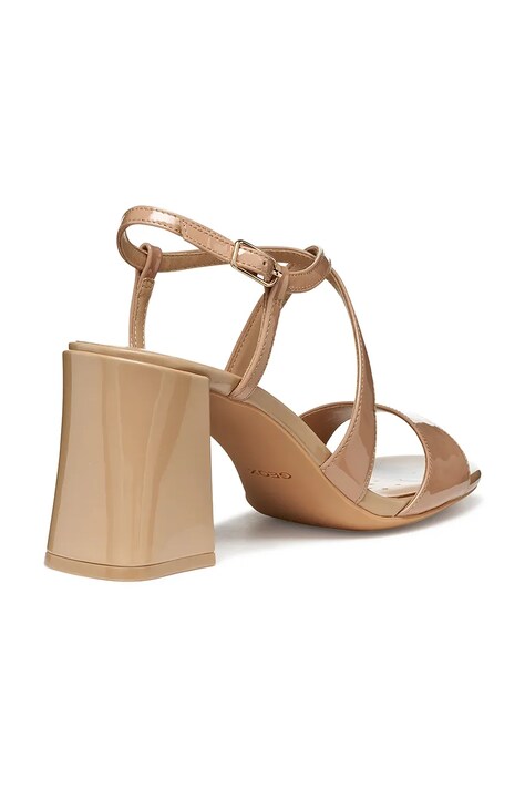 Geox sandały skórzane D NEW ERAKLIA 80 T01 kolor beżowy D652KA00066C6002