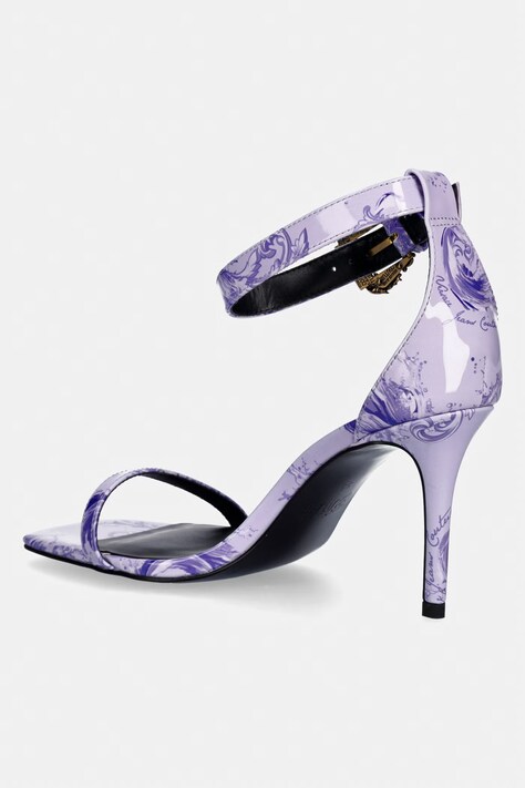 Versace Jeans Couture босоніжки на високих підборах — SS26-OBD205, фіолетовий — фото 3