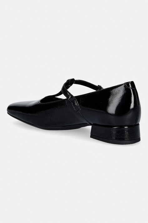 Vagabond Shoemakers półbuty skórzane DEBBI damskie kolor czarny na płaskim obcasie 6118-360-20