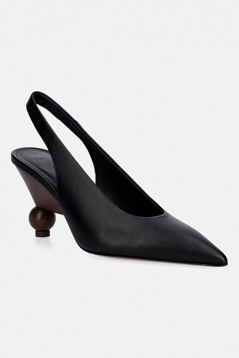 Weekend Max Mara szpilki skórzane Wkarito kolor czarny 2615521074600