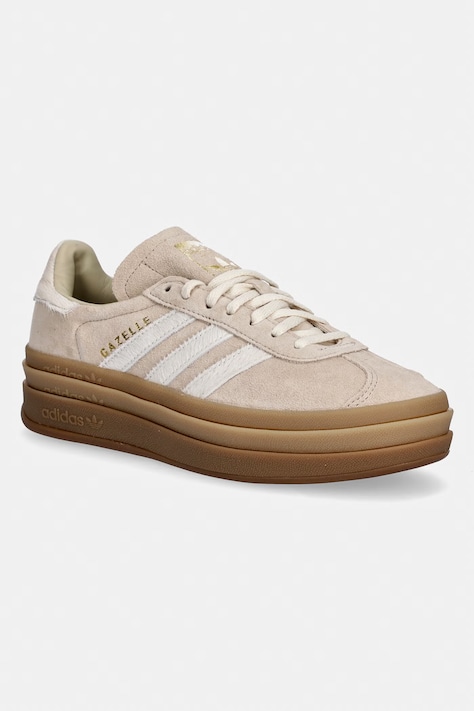 adidas Originals Gazelle Bold sneakersy damskie skórzane beżowe IH4201