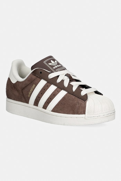 adidas Originals sneakersy zamszowe Superstar II damskie kolor brązowy KI1457