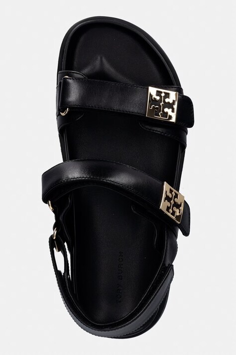 Tory Burch босоніжки жіночі шкіряні Mellow Sport Sandal — SS26-OBD27L, чорний — фото 4