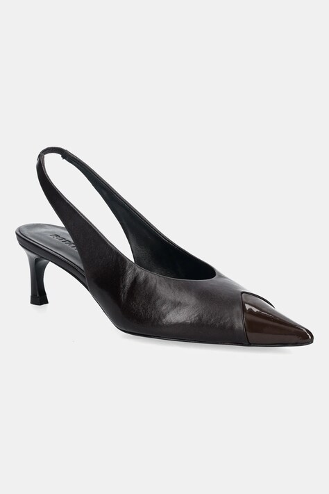 Δερμάτινες γόβες Rotate χρώμα: καφέ, 115986573