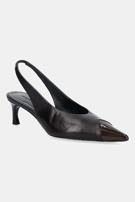 Δερμάτινες γόβες Rotate χρώμα: καφέ, 115986573