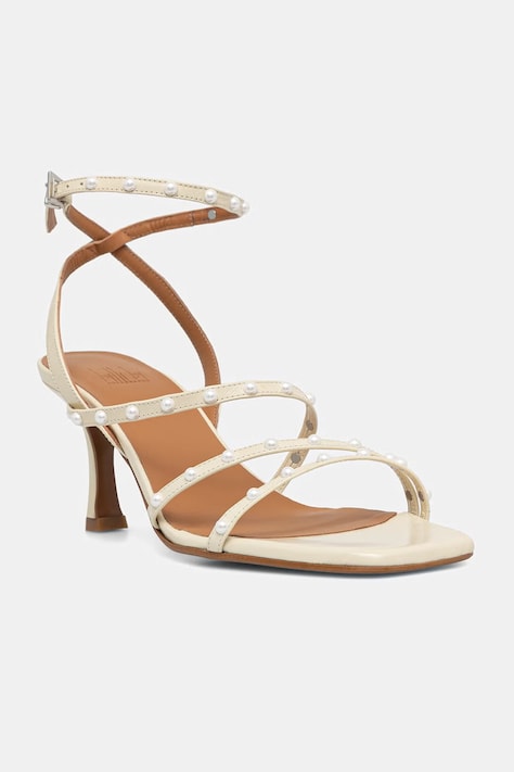 Billi Bi sandały skórzane beżowe A19508 262