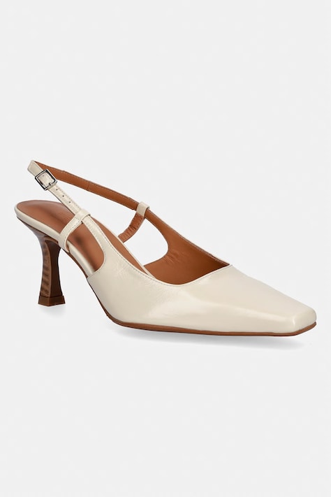 Billi Bi lodičky s otvorenou pätou kožené béžové A9461 262