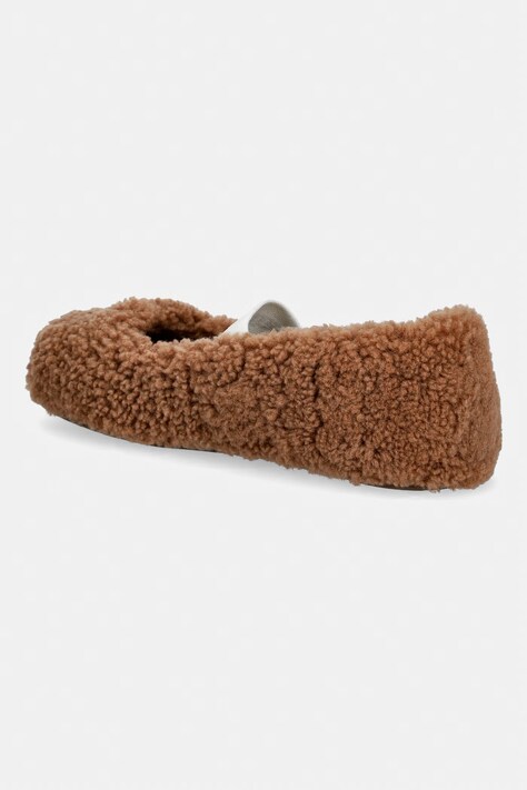 Балетки Moon Boot MB SHEARLING BALLERINA — SS26-OBD2DW, коричневий — фото 3