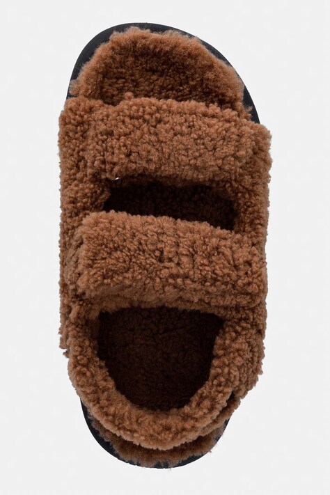 Сандалі Moon Boot MB SHEARLING SANDAL — SS26-OBD2E4, коричневий — фото 4