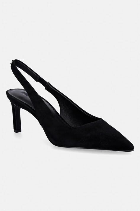 HUGO tacchi a spillo in scamoscio Devany nero 50563600.001