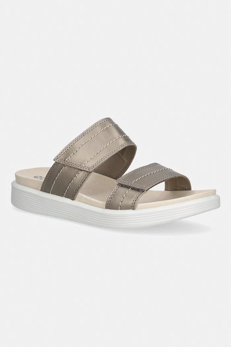 Ecco klapki damskie skórzane Soft Sandal W beżowe 238833-61652
