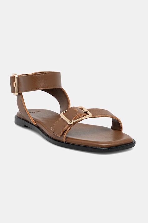 BOSS sandály dámské kožené Charlize hnědé 50563332.211