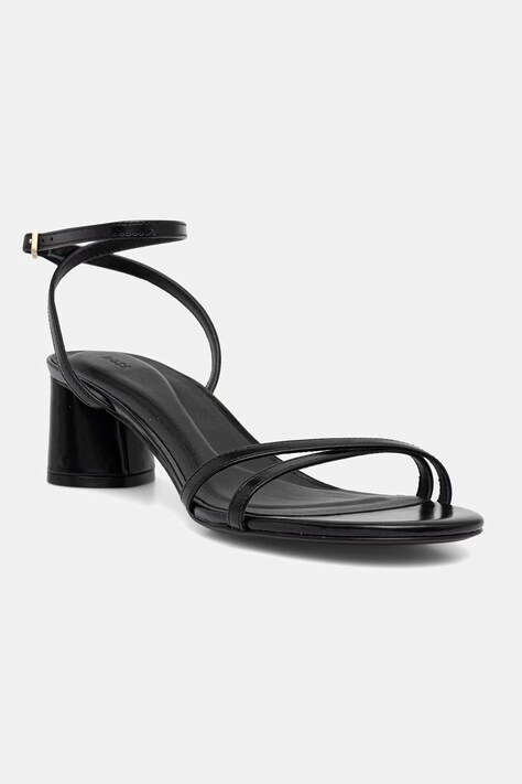 BOSS sandály na sloupku kožené Gracey černé 50563433.001