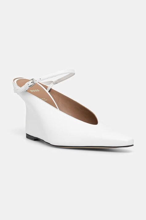 BOSS στιλέτο δέρμα Charlize λευκό 50563993.100
