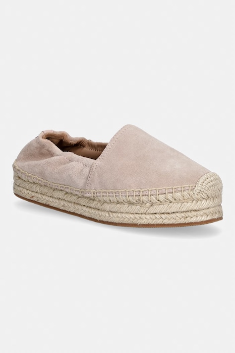 BOSS espadrile pentru femei, din piele întoarsă Madeira bej 50563438.643