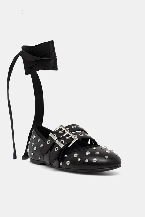 Buffalo μπαλαρίνες Daphne Stud μαύρες 1620059