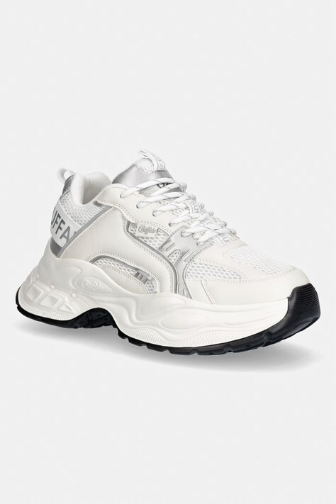 Buffalo sneakersy damskie srebrne 1636296