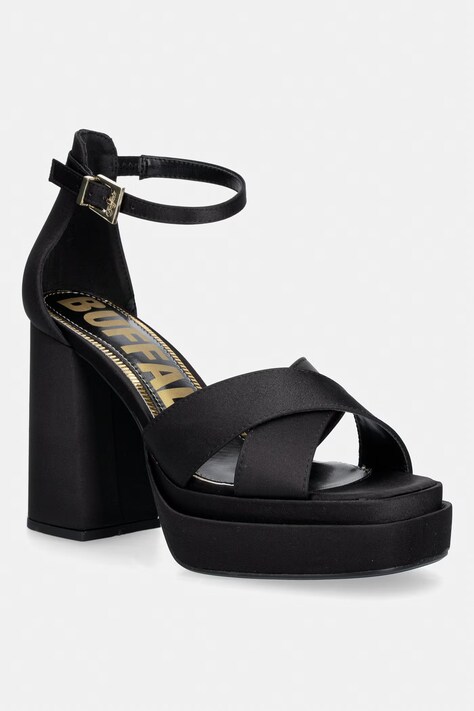 Buffalo sandále na podpätku May Cross čierne 1291666