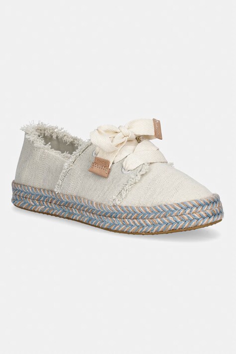 Toms espadryle damskie CAROLINA LACE UP beżowe 10021851