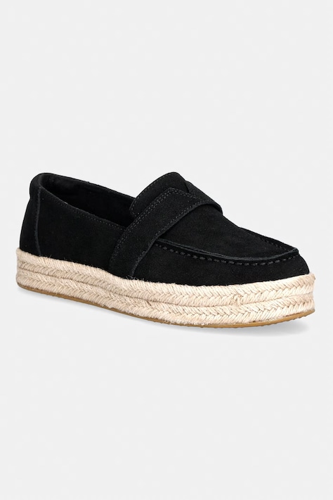 Toms espadrile za žene od brušene kože BLAKELY crne 10023067