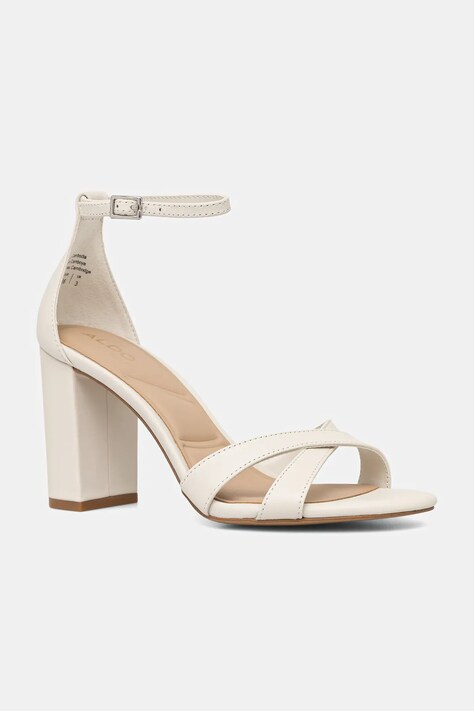 Aldo sandały skórzane MELODIE kolor beżowy 13968240