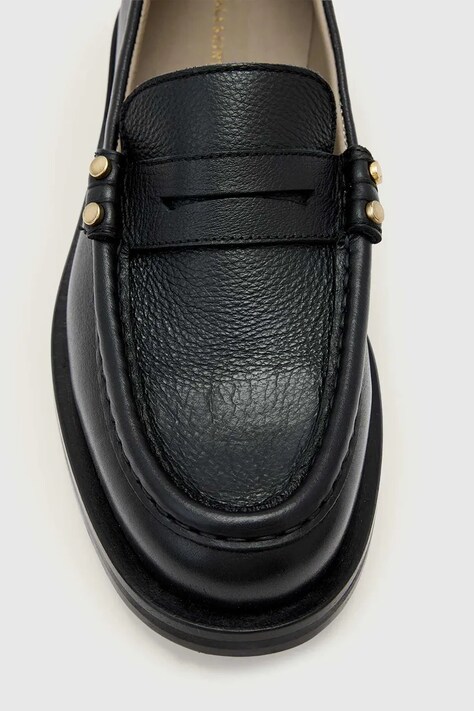 AllSaints мокасини жіночі шкіряні Bloom Stud Loafer — SS26-OBD2RH, чорний — фото 5