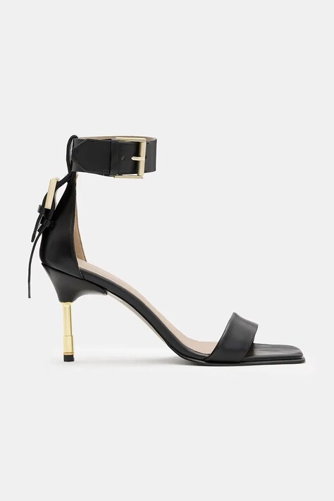 AllSaints sandały skórzane Noir Mid Sandal kolor czarny W151FB