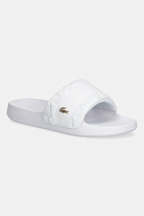 Lacoste klapki damskie Serve Slides Hybrid Monogram Pack białe 51CFA0031
