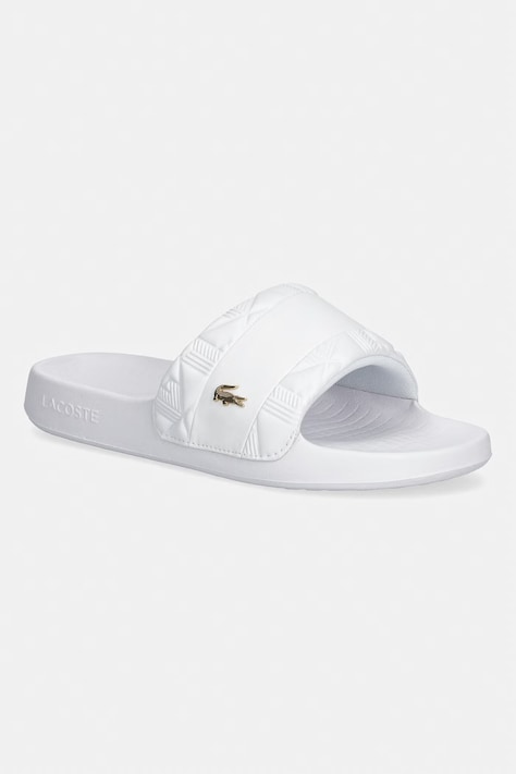 Lacoste klapki damskie Serve Slides Hybrid Monogram Pack białe 51CFA0031