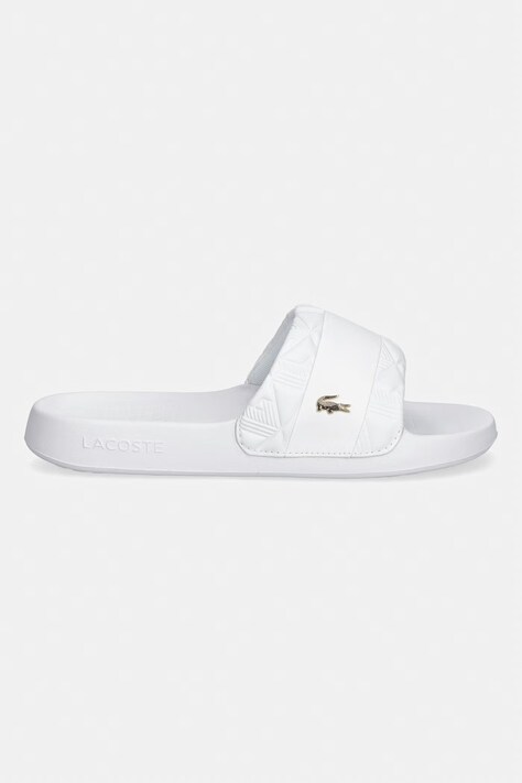 Lacoste klapki damskie Serve Slides Hybrid Monogram Pack białe 51CFA0031