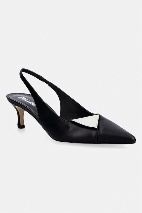 Pollini szpilki skórzane czarne SA10095M1OTE100A