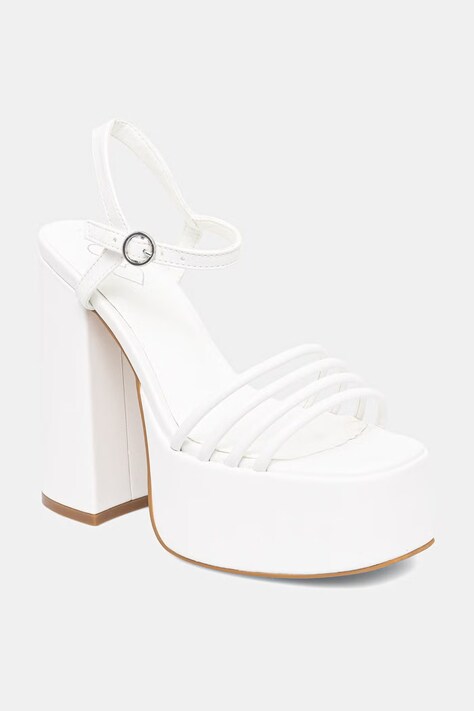 Koi Footwear sandały kolor biały Cosette Platform Strappy Heels