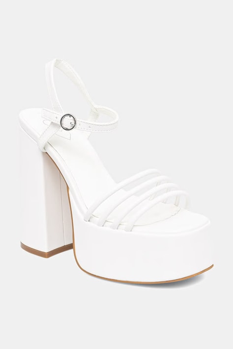 Koi Footwear sandały kolor biały Cosette Platform Strappy Heels