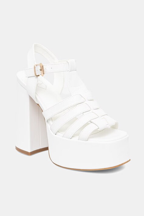 Koi Footwear szandál sarokkal DBP52 PLATFORM HEEL fehér DBP52 PLATFORM HEEL