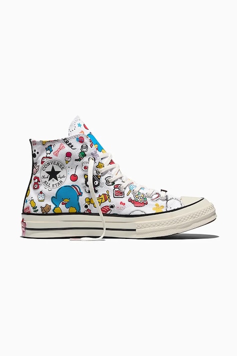 Converse Converse x Hello Kitty Chuck 70 HI trampki damskie białe wysokie A17696C