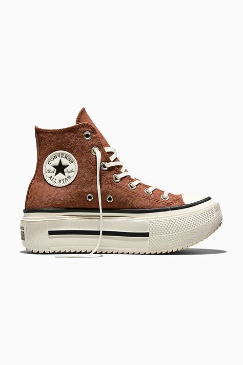 Converse trampki Ctas Double Stack kolor brązowy A17883C