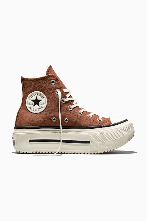 Converse trampki Ctas Double Stack kolor brązowy A17883C