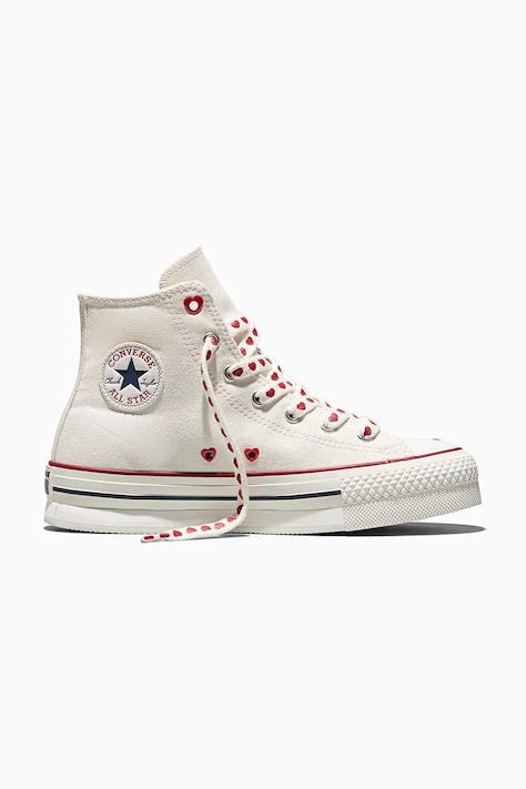 Converse trampki Chuck Taylor All Star Eva Lift Valentine's Day kolor biały A19062C